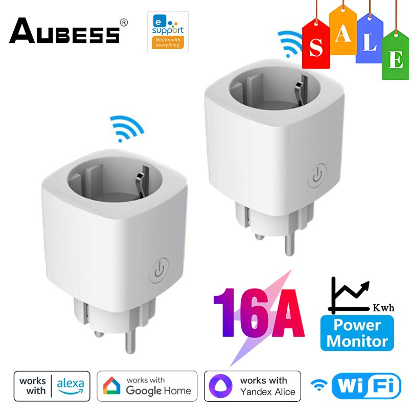 Aubess-EU Ʈ ÷ 16A WIFI  ȣȯ Tuya Ʈ  (  ),   Alexa Google Ȩ  ۵